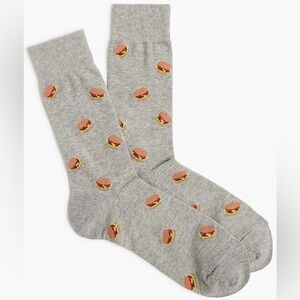 J. Crew Men’s Hamburger socks - BW620 - NWT - One Size